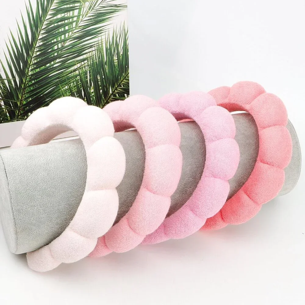 4 PCS Spa Headband - Pink Skincare Makeup Face Wash Skin Care Make Up Cute Prepp - Picture 7 of 8
